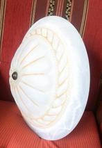 Vintage grote plafondlamp / plafonnière dikke glas art deco, Verzenden, Gebruikt, Glas, Vintage / art deco