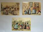 3 oud Hollandse klederdracht ansichtkaarten, Verzamelen, Ophalen of Verzenden, 1920 tot 1940, Klederdracht