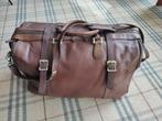 robuuste leren reistas, 40 tot 60 cm, 30 cm of meer, Bruin, Minder dan 35 cm