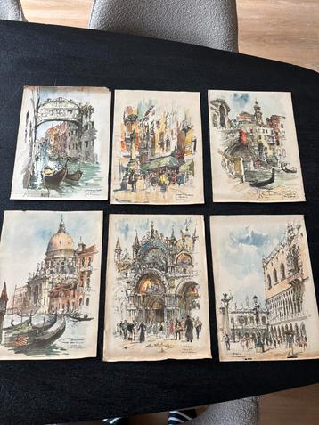 Zes Jan Korthals Colour Prints Venetië Italy Art kunst beschikbaar voor biedingen
