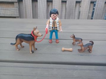 88. Playmobil Man met Herdershonden - Complete Set beschikbaar voor biedingen