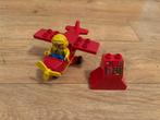 Lego duplo rood vliegtuig met pilote piloot set!, Ophalen of Verzenden, Zo goed als nieuw, Complete set, Duplo