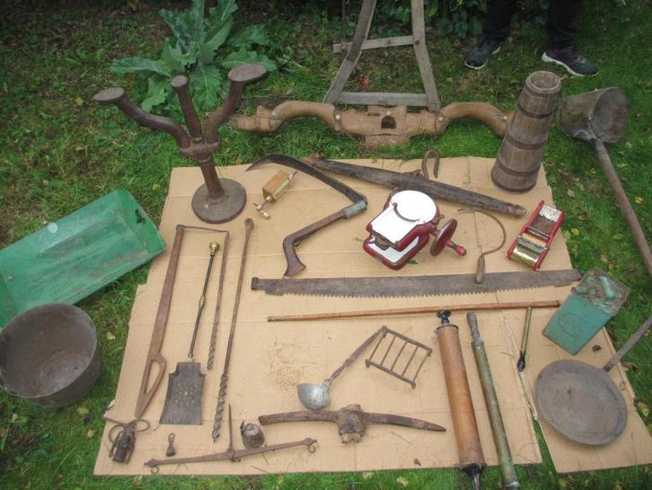Verzameling antiek vintage boeren gereedschap van vroeger, Antiek en Kunst, Antiek | Gereedschap en Instrumenten, Ophalen
