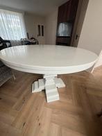 Ronde witte eettafel - Landelijke stijl, Huis en Inrichting, Ophalen, Overige materialen, Gebruikt, 100 tot 150 cm