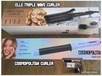 ELLE TRIPLE WAVE CURLER + COSMOPOLITAN HAIR CURLER, Ophalen of Verzenden, Zo goed als nieuw, Krultang of Stijltang