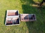 3 oude metalen voerbakken, Antiek en Kunst, Ophalen