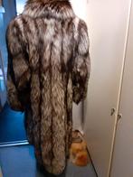 vintage echte 123 cm ZILVERVOS bontjas bont jas mankement L, Ophalen of Verzenden, Gedragen, Maat 42/44 (L), Grijs