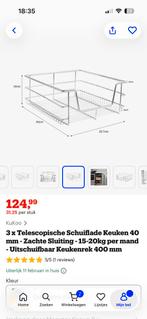 Keuken schuiflade 40cm, Ophalen, Minder dan 50 cm, Zo goed als nieuw, Minder dan 100 cm