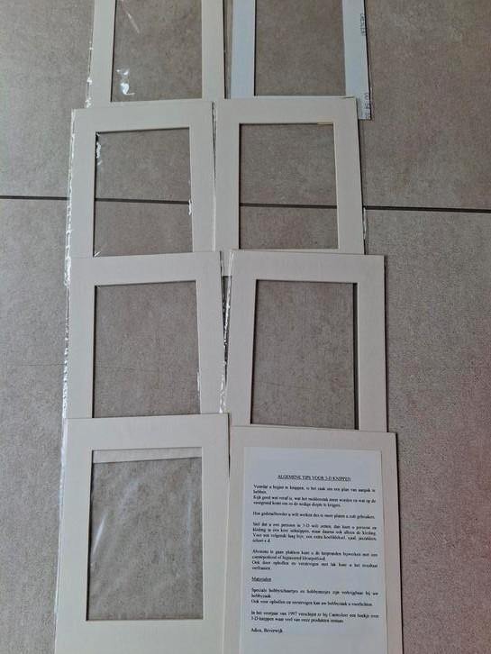 Passe partout frames voor 3d knippen, 8 stuks, Hobby en Vrije tijd, Kaarten | Zelf maken, Nieuw, Overige typen, Overige thema's