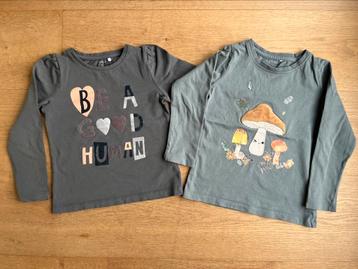 2x Name-It longsleeve maat 110 beschikbaar voor biedingen
