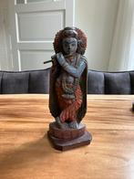 Houten Krishna Beeld uit India, Verzenden