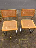Vintage stoelen buisframe met webbing, Ophalen, Gebruikt, Twee