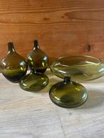 Glaswerk vazen en schaal, Antiek en Kunst, Antiek | Glas en Kristal, Ophalen of Verzenden