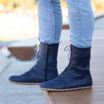 Blauwe barefoot veterlaarzen heren, Hilversum, The Minimalist Barefoot, Blauw, Boots