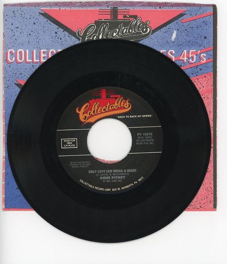 uit de serie Collectables ( 15870 )- Gene Pitney, Cd's en Dvd's, Vinyl Singles, Zo goed als nieuw, Pop, Ophalen of Verzenden