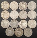 15x 1/2 Gulden 1848 Willem 2, Postzegels en Munten, Munten | Nederland, ½ gulden, Setje, Zilver, Ophalen of Verzenden