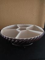 Vintage Emsa snackschaal met 5 vakken, Kunststof, Schaal, Rond, Ophalen of Verzenden