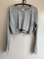 Gymshark korte sport trui grijs lange mouw | maat L, Ophalen of Verzenden, Zo goed als nieuw, Grijs, Gymshark