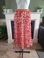 Caroline Biss oranje rode plissé rok 36 S Gratis Verzenden !, Verzenden, Zo goed als nieuw, Maat 36 (S), Caroline Biss