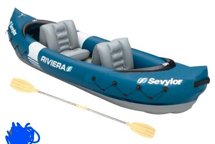 Sevylor Riviera zgan, Watersport en Boten, Kano's, Zo goed als nieuw, Overige typen, Twee personen, Opblaasbaar, Ophalen