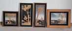 Chinese diorama 's/ schilderij. 3D. Kunst met kurk. Vintage, Antiek en Kunst, Kunst | Niet-Westerse kunst, Ophalen of Verzenden