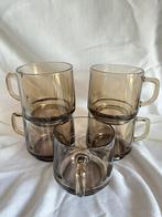 Vintage DE Moccona rookglas koffiekopjes, Glas of Glazen, Ophalen of Verzenden, Overige stijlen, Glas