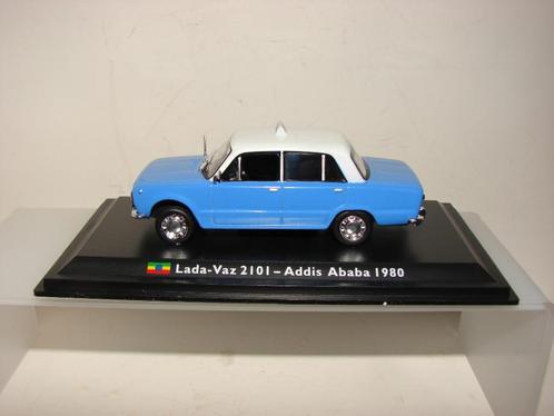 Taxi uit Ethiopië Lada Vaz 2101 Addia Ababa uit 1980, Hobby en Vrije tijd, Modelauto's | 1:43, Nieuw, Auto, Overige merken, Ophalen of Verzenden