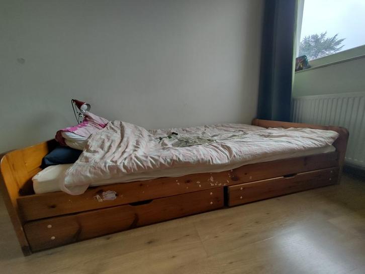 Kajuitbed éénpersoons met laden, Huis en Inrichting, Slaapkamer | Bedden, Gebruikt, Eenpersoons, 90 cm, 200 cm, Hout, Ophalen