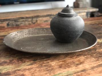 Oosterse behammerde schaal dienblad  bohemian boho beschikbaar voor biedingen