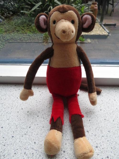 Velours Aap Piet van Dieren Dorpje meet ca 32 cm totaal, Kinderen en Baby's, Speelgoed | Knuffels en Pluche, Overige typen, Ophalen of Verzenden