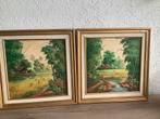 Twee Vintage indonesische Aguarelschilderijen door Rony, Antiek en Kunst, Kunst | Schilderijen | Klassiek, Ophalen