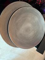 PTMD zilverkleurige sierschalen 45 cm, Ophalen, Overige materialen, Schaal, Rond