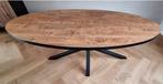 Uitschuifbare eettafel ovaal, Ophalen, 200 cm of meer, Zo goed als nieuw, Metaal