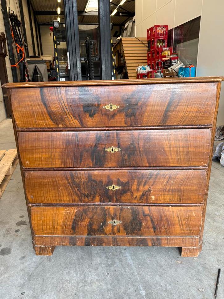 Antieke Zweedse Grenen Commode - 4 Laden, Antiek en Kunst, Antiek | Meubels | Kasten, Ophalen