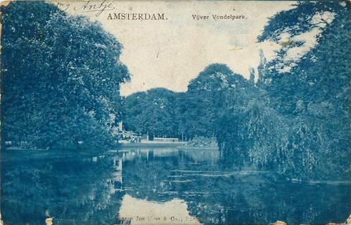 (381-457-041) Amsterdam Vijver Vondelpark, Verzamelen, Ansichtkaarten | Nederland, Noord-Holland, Verzenden