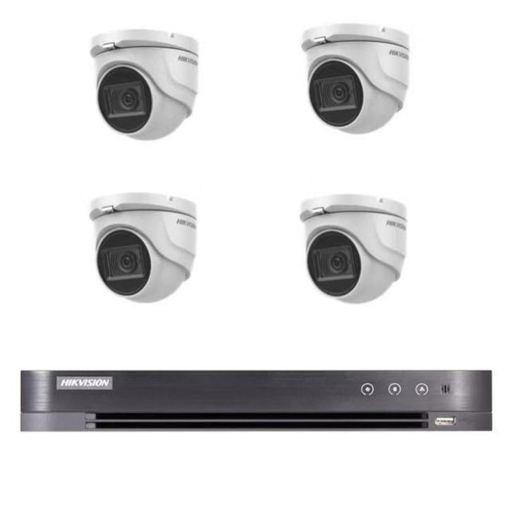 5MP Hikvision TVI set/4CH DVR+4x 5MP camera's (PoC), Audio, Tv en Foto, Videobewaking, Nieuw, Buitencamera, Ophalen of Verzenden