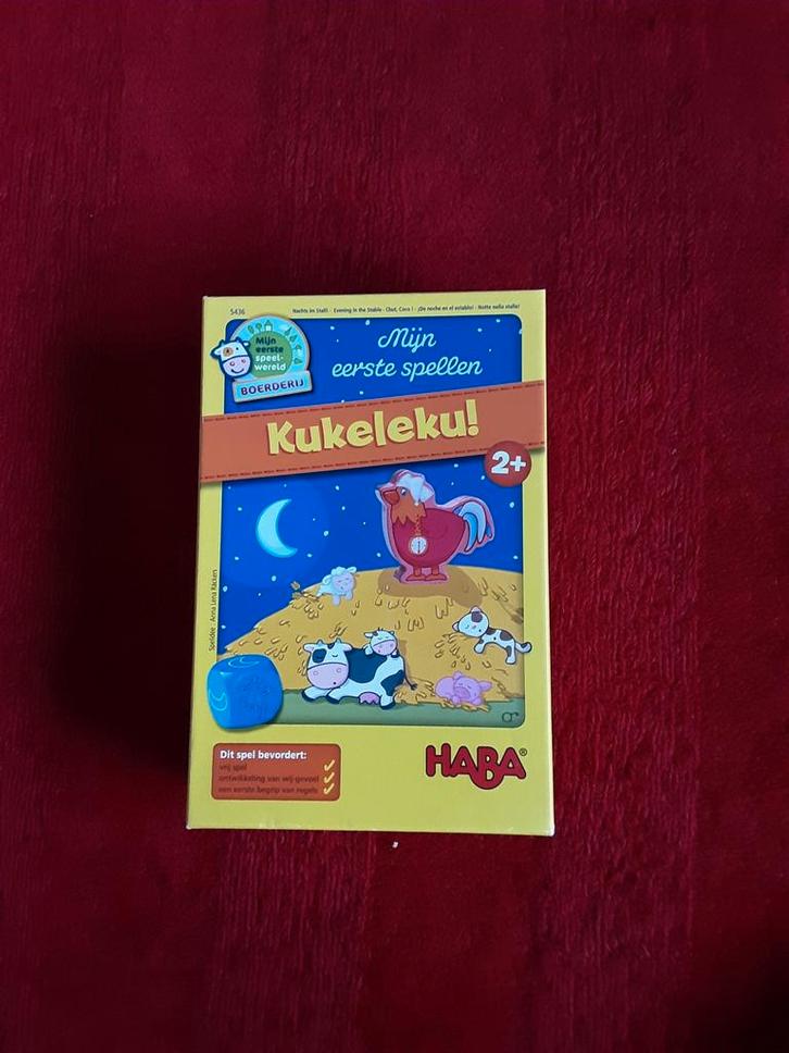 Haba. Mijn eerste spellen. Kukeleku! Sint-tip., Kinderen en Baby's, Speelgoed | Educatief en Creatief, Zo goed als nieuw, Taal en Lezen