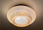 Vintage Plafondlamp met Glazen Kap, Huis en Inrichting, Lampen | Plafondlampen, Ophalen of Verzenden, Gebruikt, Glas, Vintage