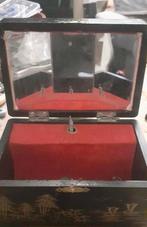 Muziekdoosje met spiegel - Zwart, Gebruikt, Zwart, Ophalen of Verzenden, Met spiegeltje(s)