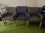 Gratis stoelen 1 blauw 2 grijs, Huis en Inrichting, Stoelen, Ophalen, Gebruikt, Drie, Blauw