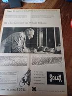Advertentie van Solex bromfiets heer Bloksma Uden 1959, Verzamelen, Merken en Reclamevoorwerpen, Ophalen of Verzenden