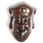 Grote Ironwood Netsuke - Little Noh Masker Meiji periode, Ophalen of Verzenden