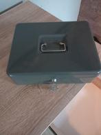 Grote geldkist met dubbele sleutels en muntindeling, Verzamelen, Spaarpotten, Ophalen of Verzenden