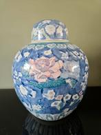 Grote vintage Aziatische/ Chinese gemberpot / dekselpot, Huis en Inrichting, Gebruikt, Overige kleuren, Aardewerk of Porselein