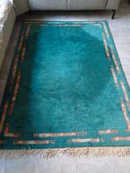 Mooi groen vloerkleed met patroon, Huis en Inrichting, Stoffering | Tapijten en Kleden, Gebruikt, Bruin, 150 tot 200 cm, Vintage
