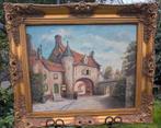 A. Van Iersel- Olieverfschilderij Poort Antwerpen, Antiek en Kunst, Kunst | Schilderijen | Klassiek, Ophalen