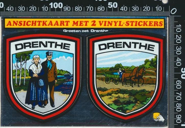 Sticker: Drenthe (Stickerkaart), Verzamelen, Stickers, Zo goed als nieuw, Bedrijf of Vereniging, Ophalen of Verzenden
