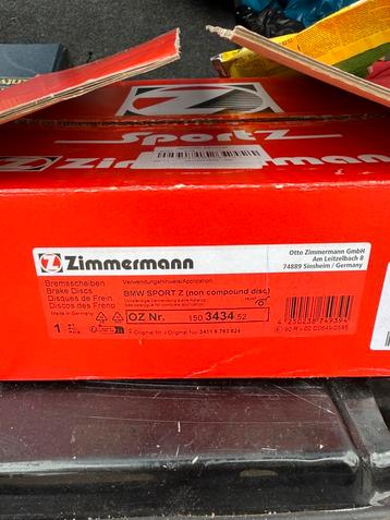 BMW 5 serie e60 e61 530i of 530d Zimmerman sport remschijven beschikbaar voor biedingen