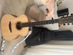 Akoestische gitaar met extra snaren, kapo en tas., Muziek en Instrumenten, Snaarinstrumenten | Gitaren | Akoestisch, Ophalen, Zo goed als nieuw