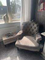 Rofra fauteuil met voetenbank, Huis en Inrichting, Fauteuils, 75 tot 100 cm, Gebruikt, Landelijk, Stof